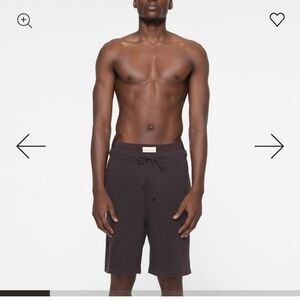 New Skims Terry Fleece Phoenix (Brown) Long Shorts Men's Size XS Retail $64